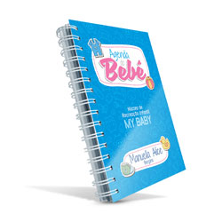 5 Agendas do Bebê - 140x200mm Miolo Sulfite Padrão - 75g - CAPA DURA Wire-o Duplo Anel - 1 Lâmina Institucional 4x4 Cores Personalizada 5 Agendas do Bebê - 140x200mm Miolo Sulfite Padrão - 75g - CAPA DURA Wire-o Duplo Anel - 1 Lâmina Institucional 4x4 Cores Personalizada
